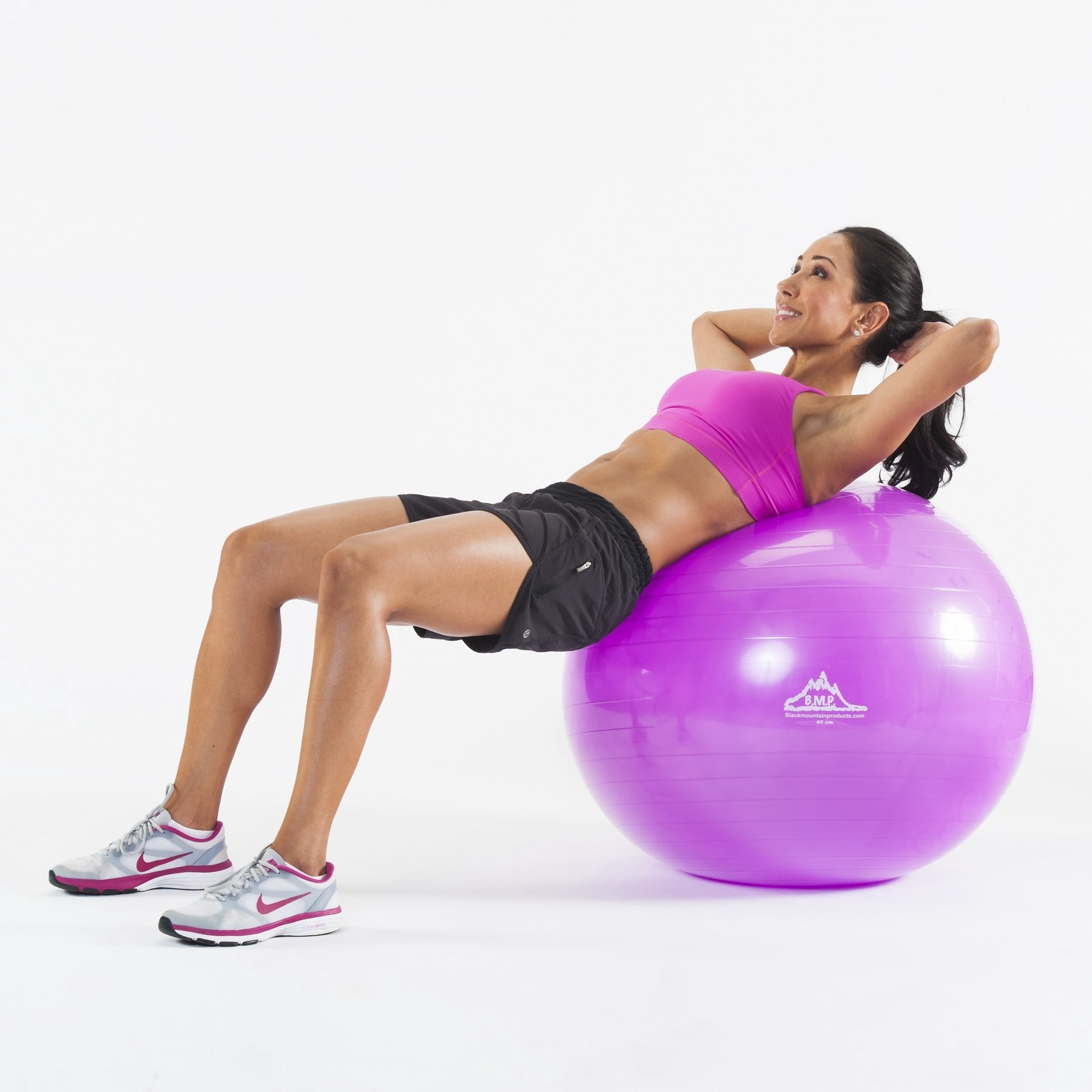 Black Mountain Products 2000 Lbs. Static Strength Exercise Stability Ball with Pump, 45 cm, Blue