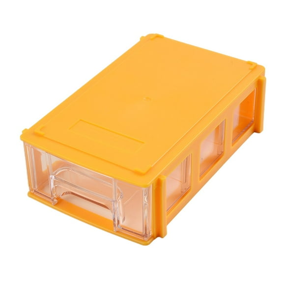 Stackable Plastic Hardware Parts Storage Boxes Component Screws Toolsbox Yellow