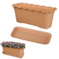 thumbnail image 1 of Window Box Planter Pots for Plants House Plants Indoor Planter Rectangular Windowsill Box Vegetables Pot Outdoor Spring Home Garden Patio Modern Decor,A Flower Pot And A Tray, 1 of 9