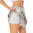 thumbnail image 2 of Bixox Women's Hand Drawn Animals pattern 2 in 1 Running Shorts - Lightweight Athletic Workout Gym Yoga Shorts Liner with Pockets - X-Large, 2 of 7
