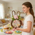 thumbnail image 5 of 10.24" Easter Wreath for Front Door, Bunny Wreath for Easter Decorations, Cute Bunny Wreath for Home, Indoor Outdoor (Bunny Wreath)_E, 5 of 7