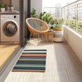 thumbnail image 4 of Yayeee Doormat for Indoor Entrance 32" x 20" Non Slippery Floor Rug, Navy Blue Stripes, 4 of 8