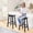 Black, variant on XF XINFENG 30 inch Bar Stools Set of 2, Solid Wood Saddle Chair Backless Counter Stools 350 lbs with Footrests & Sturdy Legs for Kitchen, Black