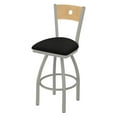 thumbnail image 2 of 830 Voltaire 25" Swivel Counter Stool with Anodized Nickel Finish, Natural Back and Canter Bordeaux Seat, 2 of 2