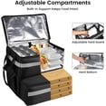 thumbnail image 6 of Food Delivery Bag,Large Insulated Backpack for Doordash/Uber Eeats, Expandable Cooler Bags for Bike/Motorcycle with Reflective Strip and Cup Holders,Reusable Pizza Food Delivery Bag with Hand Straps, 6 of 9