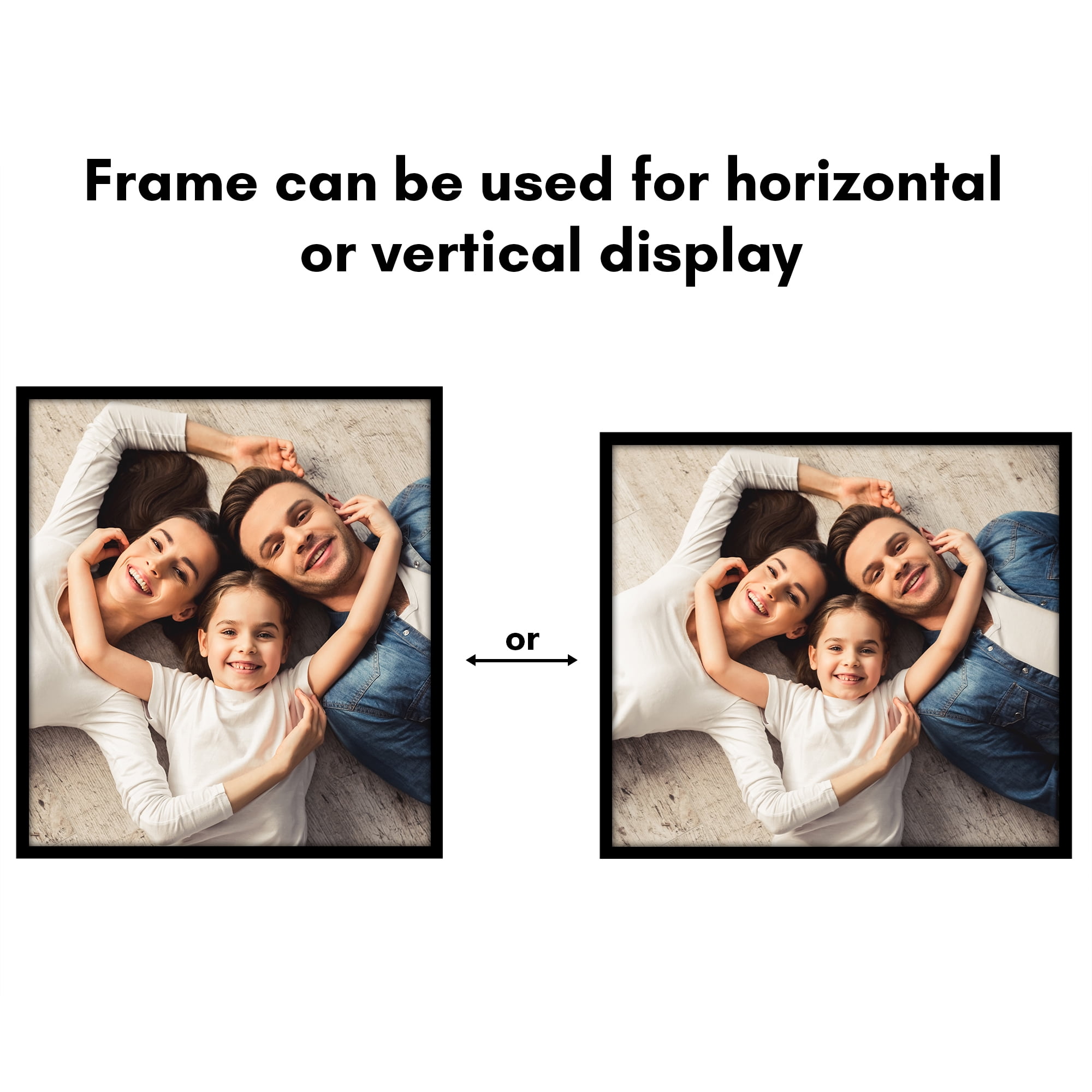 Americanflat 18x20 Picture Frame with Polished Plexiglass Streamline Collection Thin Border Wall - Black