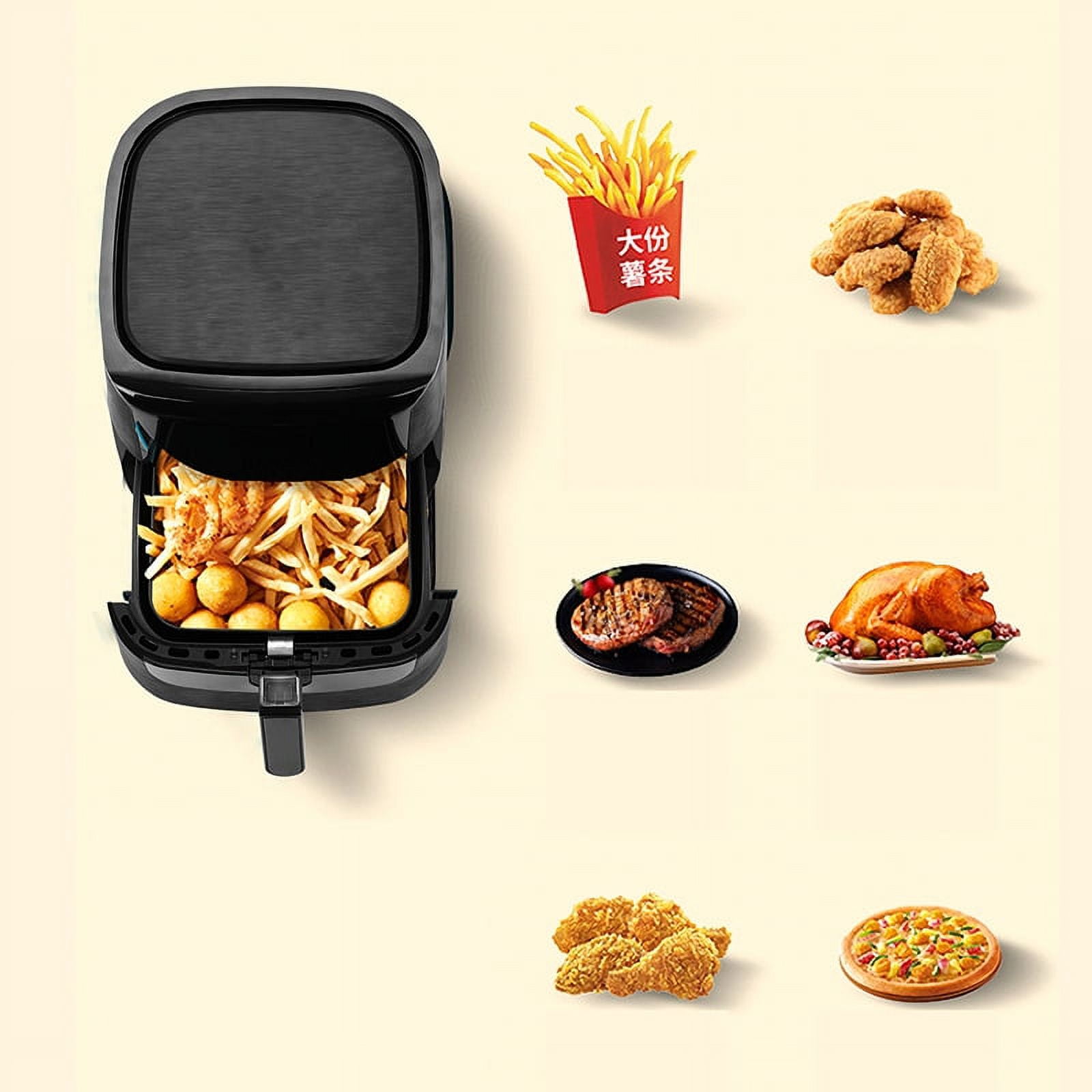 3.5 QT Electric 1300W Hot Air Fryer with Timer& Temperature Control – Home  Garden Trends