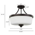 thumbnail image 2 of Canarm ISF286A03ORB 3 Light Jackson SemiFlush Semi Flush Ceiling Light, Oil Rubbed Bronze, 2 of 2