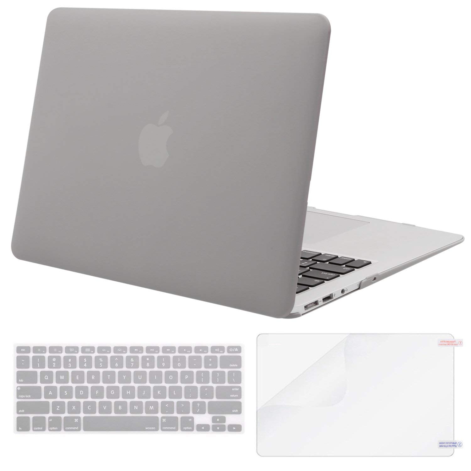 Pure Golden MOSISO Plastic Hard Case & Keyboard Cover Compatible with MacBook Air 13 inch with Touch ID 