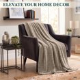 thumbnail image 3 of PAVILIA Soft Lightweight Fleece Throw Blanket for Couch Sofa, Taupe, 50x60, 3 of 8