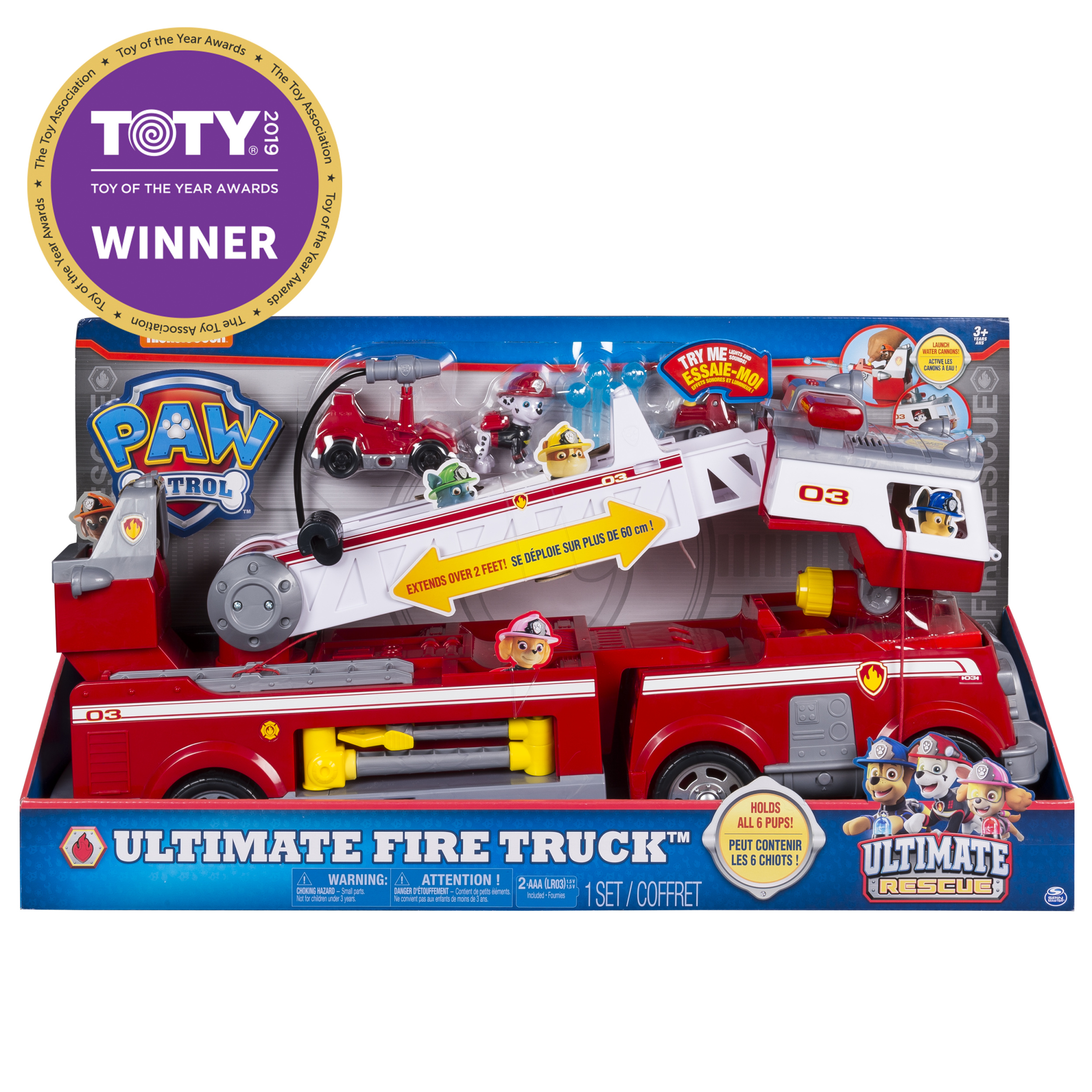 PAW Patrol Ultimate Rescue Fire Truck with Extendable 2 ft. Tall Ladder, for Ages 3 and Up - image 3 of 10