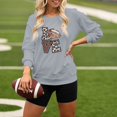 thumbnail image 2 of HUITKMM Winter Sweaters Women’S Football Print Oversized Hoodie – Relaxed Crew Neck Sweatshirt 4061 XXL, 2 of 4