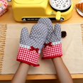 thumbnail image 7 of Dalrosia Kitchen Oven Mitts, Heat Resistant Cotton Oven Gloves Set of 2 for Cooking Baking, Kitchen Gloves for Farmhouse Restaurant, 7 of 7