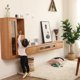 thumbnail image 4 of Shelf Lowboard Standing Monitor Luxury Cabinet Consoles Storage Floor High Quality Rack Mueble Salon Living Room Furnitures My Lux Decor Round, 4 of 25