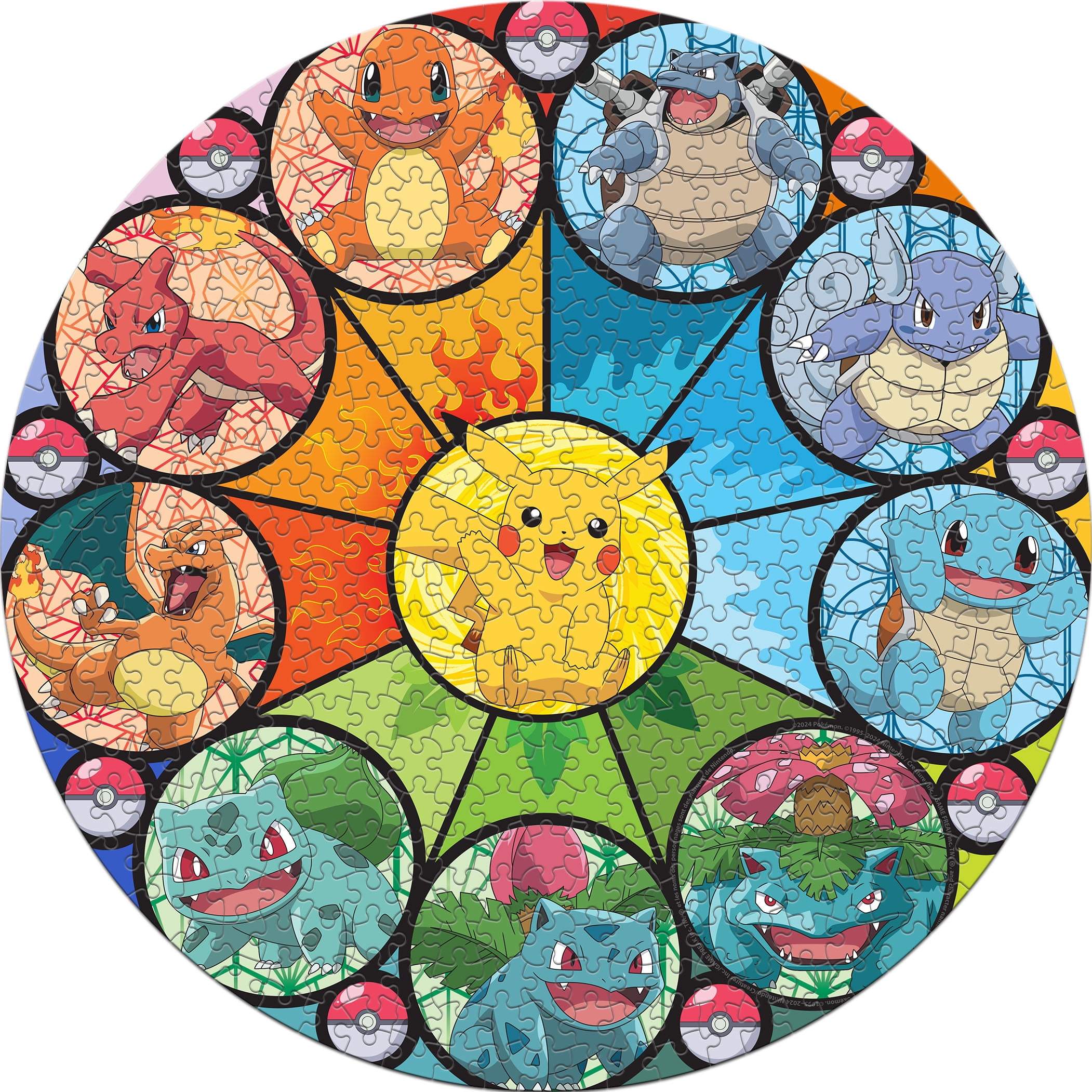 Ceaco 500 Piece Pokémon Kanto Starter Collection Interlocking Jigsaw Puzzle