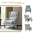thumbnail image 3 of Tina's Home GREENGUARD Certified VintagePlaid Black Wingback Manual Push Back Recliner Chair Set of 2 for Living Room, 3 of 8