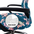 thumbnail image 5 of ZIATUBLES Computer Office Chair Cover Bird Flower Blue Printed Removable Chair Protector Slipcover with Elastic Band Washable Soft Universal Rotating Chair Cover, S, 5 of 7