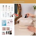 thumbnail image 5 of Bolsa de maquillaje grande, bolsa de cosméticos de doble capa, bolsa de maquillaje de viaje, bolsa de maquillaje de cuero, bolsas de viaje para cosméticos, bolsa de aseo de cuero portátil, b, 5 of 5