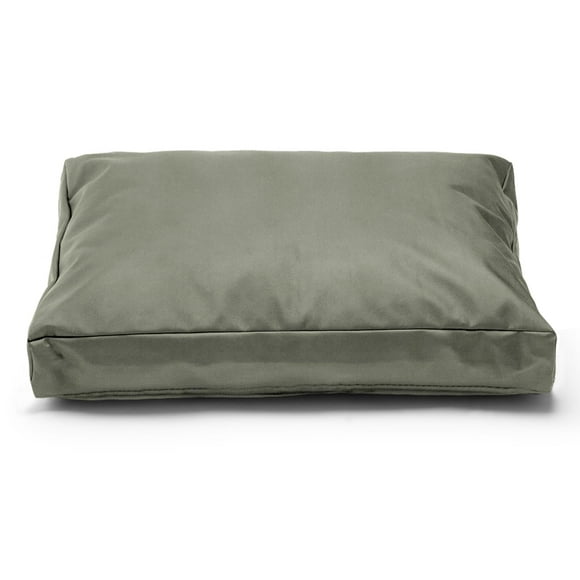 Aacabo Replacement Dog Bed Cover,Heavy Duty Waterproof Removable 54" L x 44" W x 4" H Reusable Dog Bed Covers with Zipper.Grey Green,Cover Only