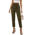 thumbnail image 2 of YuXingFu Womens Summer Pants for Women Loose Dress Pants High Full - Pocket Casual Army Green XL, 2 of 7