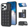 thumbnail image 1 of SaniMore for iPhone 13 Pro (6.1" 2021) Case, Flip PU Leather Diamond-Shaped with Built-in Card Slots, Kickstand and Shockproof Anti-drop Phone Case for iPhone 13 Pro Wallet Shell, Black, 1 of 7