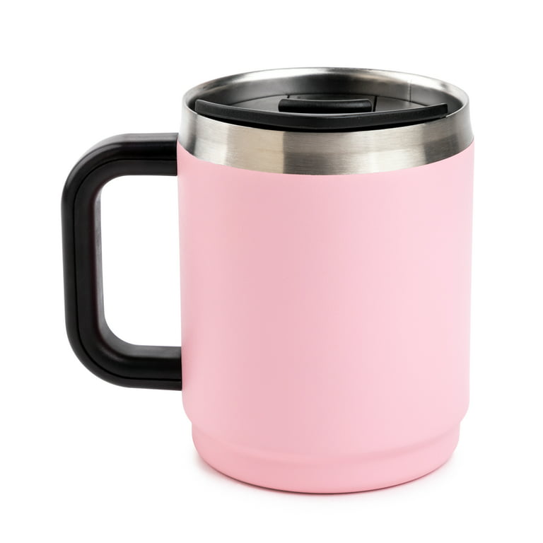 Tal Stainless Steel Boulder Coffee Mug 14oz, Bright Pink
