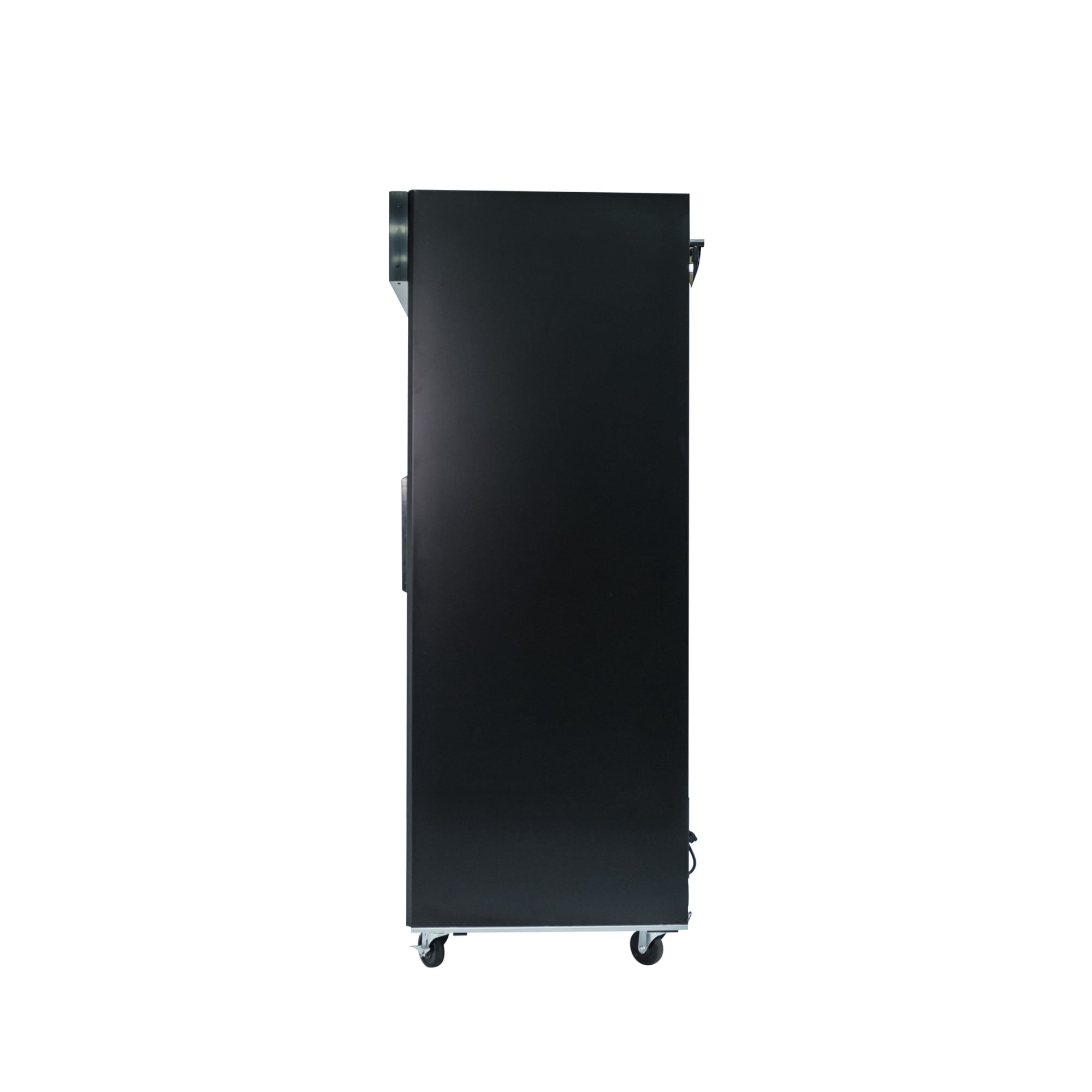 Norpole Commercial 45 cu. ft. 2-Sliding Glass Door Refrigerator in Black in Black