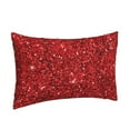 thumbnail image 2 of Daiia Red Glitter Bedding Waterproof Pillow Protector Zippered Queen – Bed Bug Proof Pillow Encasement-14"x20", 2 of 9