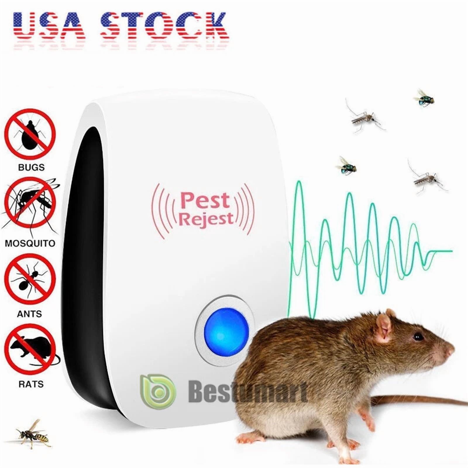 CRESTIN- 4 Pcs Ultrasonic Pest Reject Home Control Electronic Repellent Mice Rat Repeller