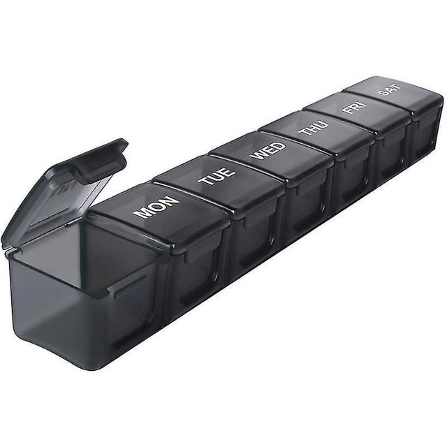 Black Week Pill Organizer7 Pastillero para días compatible con pastillas/vitaminas