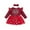 Red, variant on Odeerbi Infant Girls Christmas Plaid Tulle Dress Fall Winter Long Sleeve Dress Infant Plaid Letter Snowflake Splicing Mesh Dress Infant Clothes Red