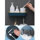 thumbnail image 5 of Paquete de 2 estantes de ducha, estantes de baño autoadhesivos, accesorio de ducha sin perforación, carrito de baño montado en la pared, estante de almacenamiento para baño/cocina (blanco), 5 of 5