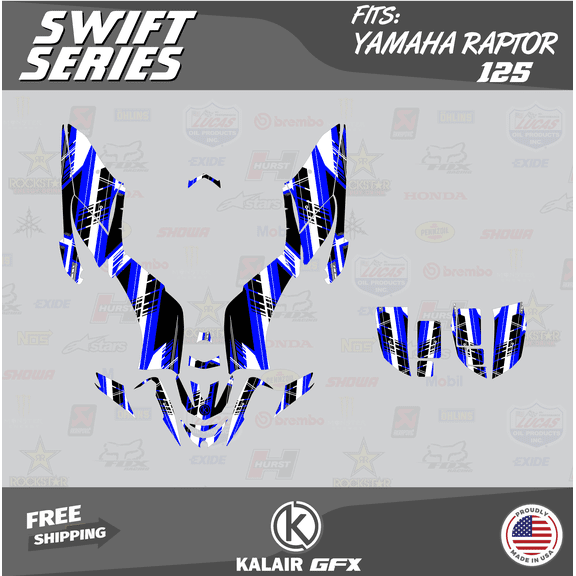 Kalair GFX Graphics Kit for Yamaha ATV Raptor 125 (All Years) Swift Series