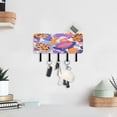 thumbnail image 6 of Stylish Acrylic Key Holder Wall Mount small shelf with hooks Decorative & Functional for Home Organization Purple and Orange Leopard, 6 of 6