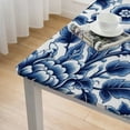 thumbnail image 4 of nygtbtfer Blue and White Floral Round Tablecloth, Elegant Rustic Vintage Flower Tablecloths Stain ResistantPolyester Table Cloth Cover for Decoration Holiday Parties Kitchen Dining Picnic, 4 of 7