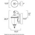 thumbnail image 4 of Maxim Lighting - Three Light Outdoor Wall Lantern - Outdoor Wall Mount -, 4 of 4