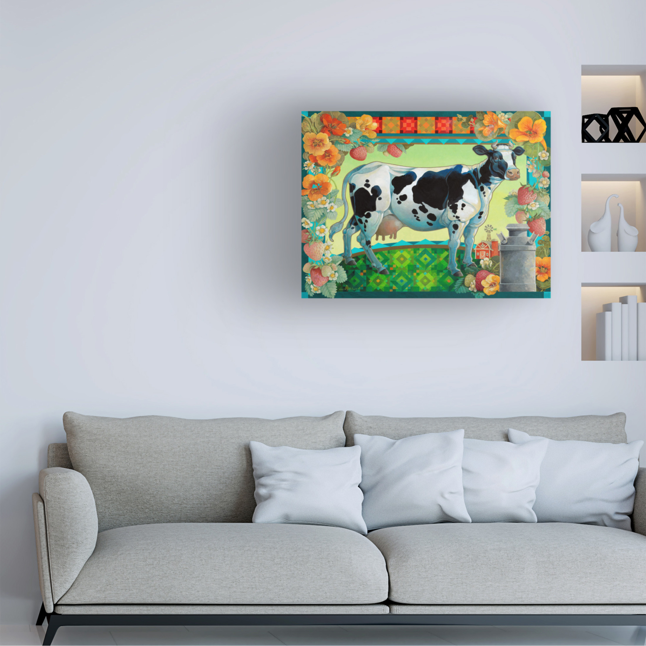 Canvas Wall Art - David Galchutt 'In the Pasture' Wall Art for Living Room, Bedroom, or Office Décor by Trademark Fine Art - 32 x 24 Inches