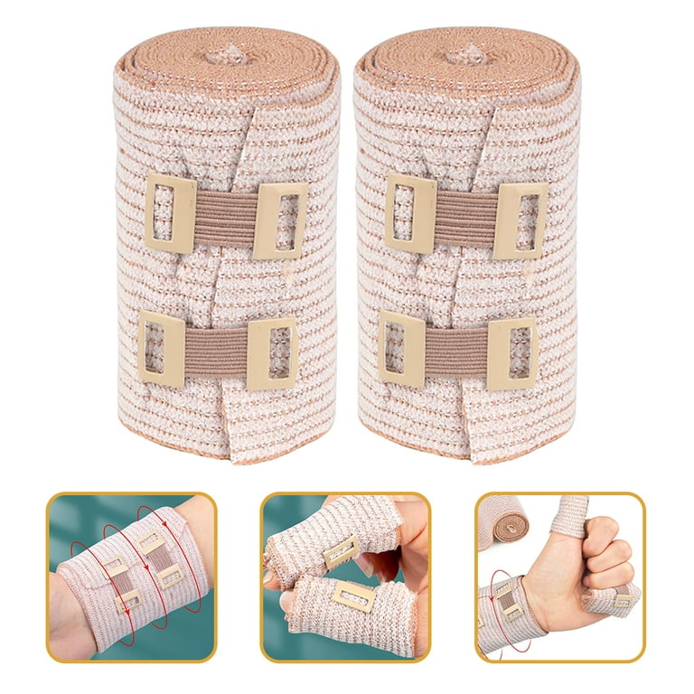 HOMEMAXS 2 Rolls Compression Bandage Bandage Wrap Elastic Bandage Wrap  Outdoor Sports Supplies