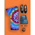 thumbnail image 3 of Smiling Barb Wire Face Tie Dye Spiral Men -Image by Shutterstock, Male Medium, 3 of 4