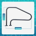 thumbnail image 3 of Saftron RTD-448-GG 4 Bend Swimming Pool Mounted Polymer Handrail, Gray (2 Pack), 3 of 8