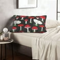 thumbnail image 6 of Gukieu Red Mushrooms Print Plush Pillow Cover, Hidden Zipper Pillow Protector without Pillow Core, Suitable for Bedroom, Office, Car Decoration-20"x30", 6 of 6
