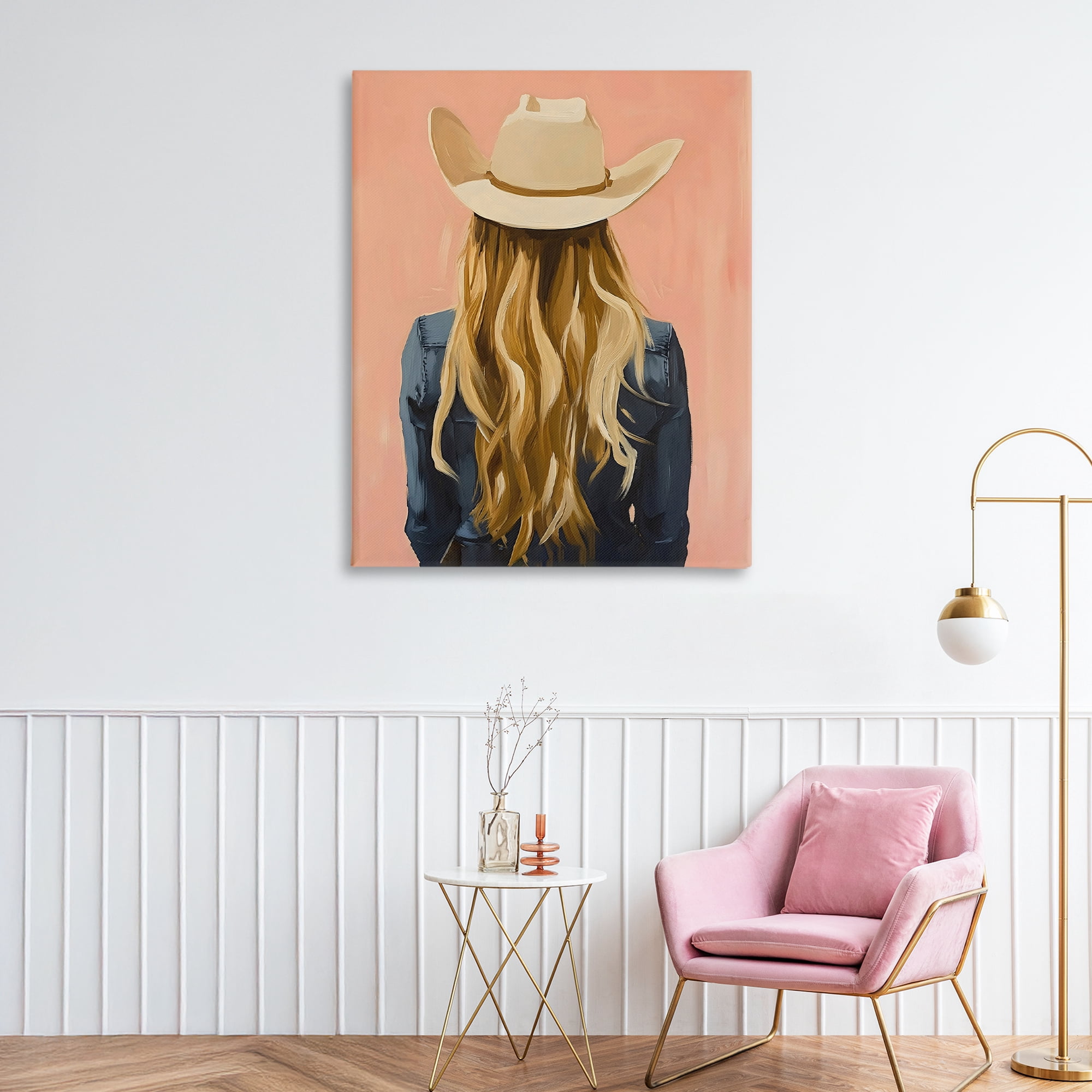Stupell Industries Blonde Cowgirl Back View Canvas Wall Art, design by The Prints Vibe