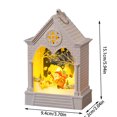 thumbnail image 3 of 12" Christmas Snow Globe Lantern Angel with Music & Timer, USB Lined/Battery Operated Lighted Water Glittering Nativity Lantern for Christmas Festival Centerpiece Decoration Gifts – Angel, 3 of 6