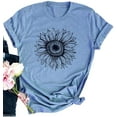 thumbnail image 2 of Sherrylily Summer Women Sunflower Short Sleeve T Shirt Cute Graphic Tees Loose Tops, 2 of 3
