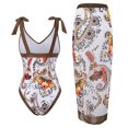 thumbnail image 5 of Lopeceal Womens One Piece Swimsuit with Cover Up Sarong Wrap Floral Bathing Suits Swim Suit with Beach Cover Up Set, 5 of 7