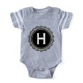 thumbnail image 1 of CafePress - Monogram Medallion H - Cute Infant Baby Football Bodysuit, 1 of 1
