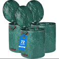 thumbnail image 5 of Garden Leaf Bag with Lid - Green Garden Waste Collection Bag - Includes Flip Top Design - Yard Waste Storage Bag  1pcs (120L   45cm x 76cm,Green [With Lid]), 5 of 5