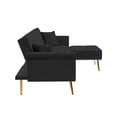 thumbnail image 5 of Segmart Uptown Sectional Sofa, Black Fabric, 5 of 11