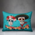 thumbnail image 3 of Creative Products Floral Skull Couple 14x20 Spun Poly Pillow, 3 of 3