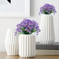 thumbnail image 5 of Zukuco Artificial Daisies Flowers,Outdoor Artificial Flowers ,8 Bundles UV Resistant Fake Flowers Outdoor,Plastic Flowers Shrubs for Indoor Outside Home Décor (Purple), 5 of 8